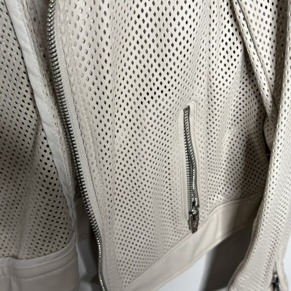 Anthropologie x Blank NYC Imelda Faux Leather Perforated Moto Jacket Size LP - Picture 6 of 9